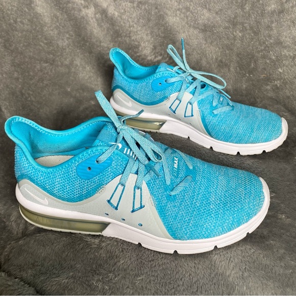 🩵 Nike Air Max Sequent 3 908993-404 Blue Running Shoes Sneakers Women’s - Picture 11 of 12